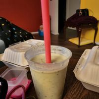 Green cookie dough milkshake at Go Vegan San Antonio in San Antonio