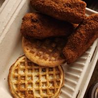 Chick'n 'n' Waffles at Go Vegan San Antonio in San Antonio