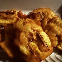 Tostones with spicy 🌶️ mayo 😋 for the win!  #Veganuary at Go Vegan San Antonio in San Antonio
