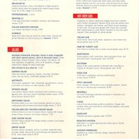 Menu at My Father's Pizza in Black Mountain