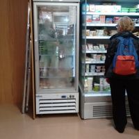 Fridge and small frozen section at Nourish - Wicklow St in Dublin