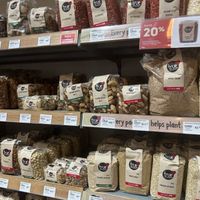Dried fruit and nuts shelf  at Nourish - Wicklow St in Dublin