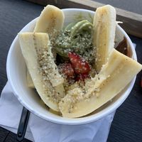 Mini banana split. Usually comes in a rectangular bowl but they ran out that day. at Sweet Soul in Tampa