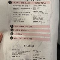 Menu at Sweet Soul in Tampa