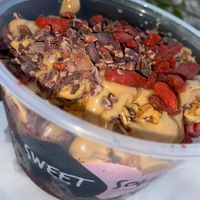 Açaí Blend bowl, variety of fruits and toppings at Sweet Soul in Tampa