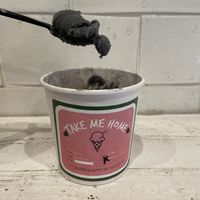 Charcoal ice cream at Sweet Soul in Tampa