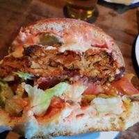 Inside the burger... I can't get enough of this one!  at The Birds in East London