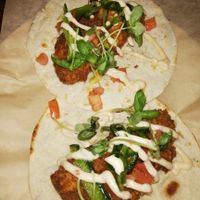 Chiken wrap, it comes in two  at The Birds in East London