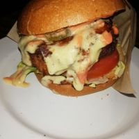 Another example of their burger on ANOTHER visit(I may have an addiction haha), consistently great.  at The Birds in East London