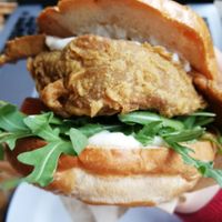 Chikenish burger at The Birds in East London