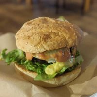 Beef style soya burger at The Birds in East London