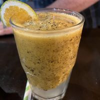 Passion fruit smoothie at Sibu Cafe in Uvita