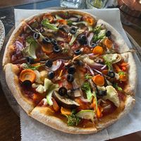 Cheeseless Pizza  at Sibu Cafe in Uvita