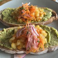 Avocado toast   at Sibu Cafe in Uvita