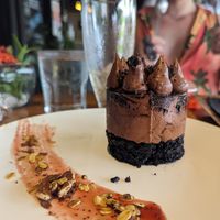 The vegan chocolate cake at Sibu Cafe in Uvita