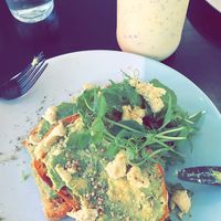 Smashed Avo with almond feta  at Chelle's Soulfood in Officer