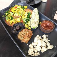 Scrambled tofu with vegan cheese and avocado at Chelle's Soulfood in Officer