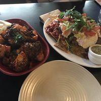 Vegan buffalo cauliflower and nachos at The Moon in Northbridge