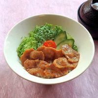 Soybean meat bowl at Kawagoe Kou Sushi in Kawagoe