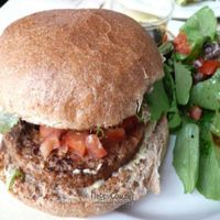 vegan burger at MUSE on 8th in Los Angeles