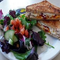 vegan reuben with greens on pumpernickel at MUSE on 8th in Los Angeles