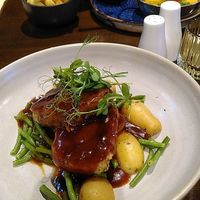 The vegan nut roast at fore, chefs own tofu curry at rear at The White Horse in Saintfield