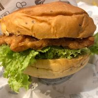 Crispy mushroom burger at Noodle Face - City Square in Johor Bahru