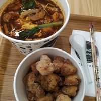 Black bean noodle & monkey-head mushroom ( 小吃 snack) at Noodle Face - City Square in Johor Bahru