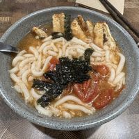 Spicy udon noodles. Less spicy though  #Veganuary at Rumah Juliet in Jakarta
