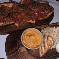Bruschetta and sun dried tomato hummus  at The Olive Branch in Worcester