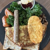 Brekky with omelette and gf bread  at Gorilla Kitchen in Auckland