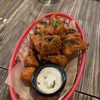 Cauliflower bites, buffalo flavour with normal mayo  at Gorilla Kitchen in Auckland
