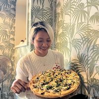 Big portion of pizzaa  at Gorilla Kitchen in Auckland