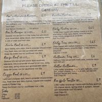 Menu   at Boo's Kitchen in Mumbles