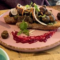 Miso Mushrooms on toastt  at Boo's Kitchen in Mumbles