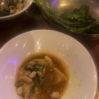 Vegan aubergine en broccoli en ook spuitjes met rijst   at Camino in Antwerpen