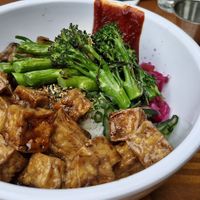 Vegan tofu rice bowl  at Camino in Antwerpen