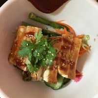 Rice bowl with tofu and without egg, also had raw, cooked and pickeled veggies at Camino in Antwerpen