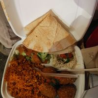 Falafel plate with bulgur at Falafel in Antibes