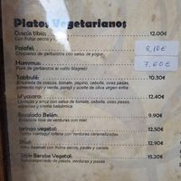 Menú at Alkasbah in Aviles