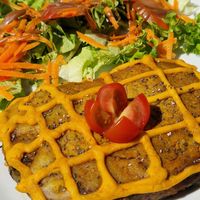 Vegetable lasagna at Roots Cafe in Cascais