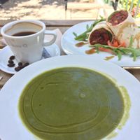 Sitting outdoor  at Roots Cafe in Cascais