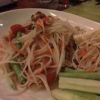 Veganised papaya salad at Sea Salt Restaurant in Koh Samui