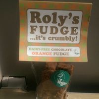 Chocolate orange fudge! at Roly's Fudge Pantry in St Ives