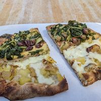 Vegetarian pizze at Pane e Tempesta in Rome