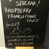 That week's vegan dessert option at The Old Smithy Inn in Bideford