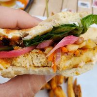 Tofu closeup at The Port Pub Bistro in Port Williams
