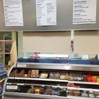 Deli with small salad bar to the left. at Placerville Food Co-op in Placerville