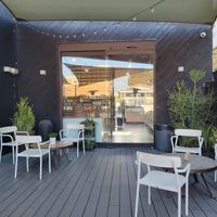 Outside patio at Vegan Popup By XMarket in Venice