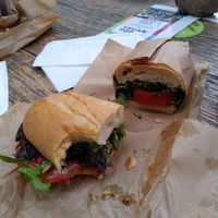 Meatless lover's sandwich at Vegan Popup By XMarket in Venice